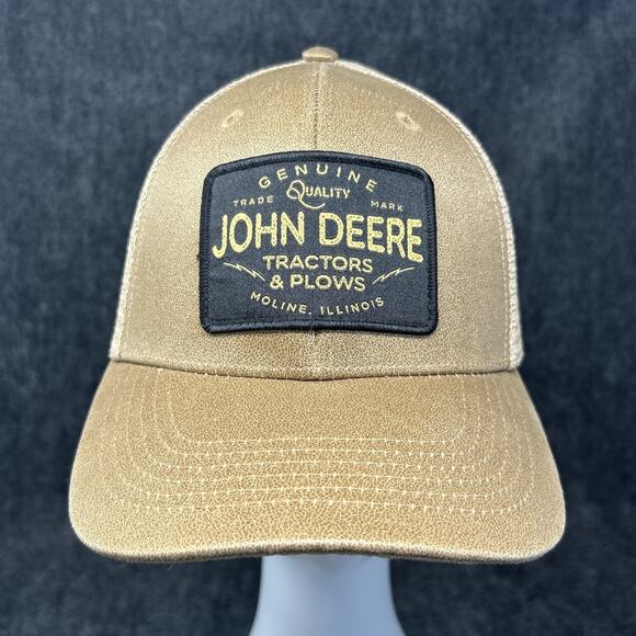 John Deere Tractors & Plows Snapback Hat Beige Adjustable 2021 Inside Graphic - Picture 1 of 9
